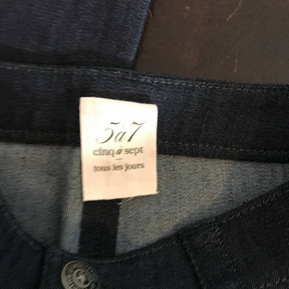Cinq à Sept Francine Heatset Rose Wide Leg Jeans Denim Pants Embellished - Picture 9 of 14